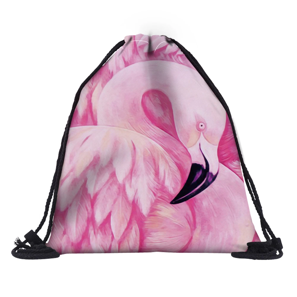 

Fashion Animal Pink Flamingo Pattern Girl'S Backpacks Women's Lady Bucket Shoulder Bag Drawstring Bag School Travel Bag