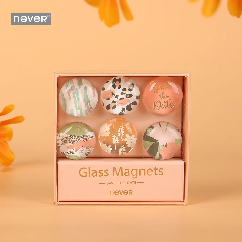 

Never Leopard Design Magnetic Thumbtack Photo Message Holder Whiteboard Magnet Tacks Office decorative Accessories Stationery