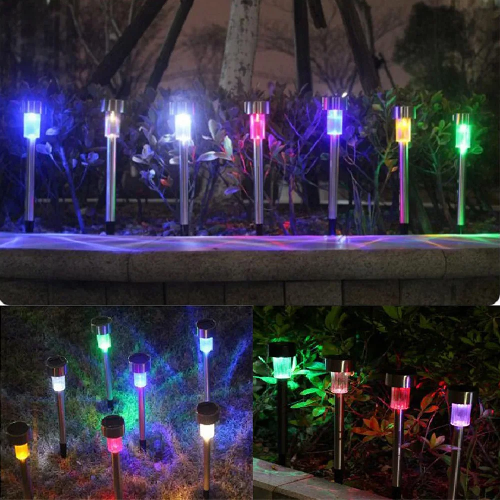 Солнечный свет 1/4/10 pcs Открытый Солнечный ламп уличного освещения Luminaria для украшения сада солнечные светильники для дорожки