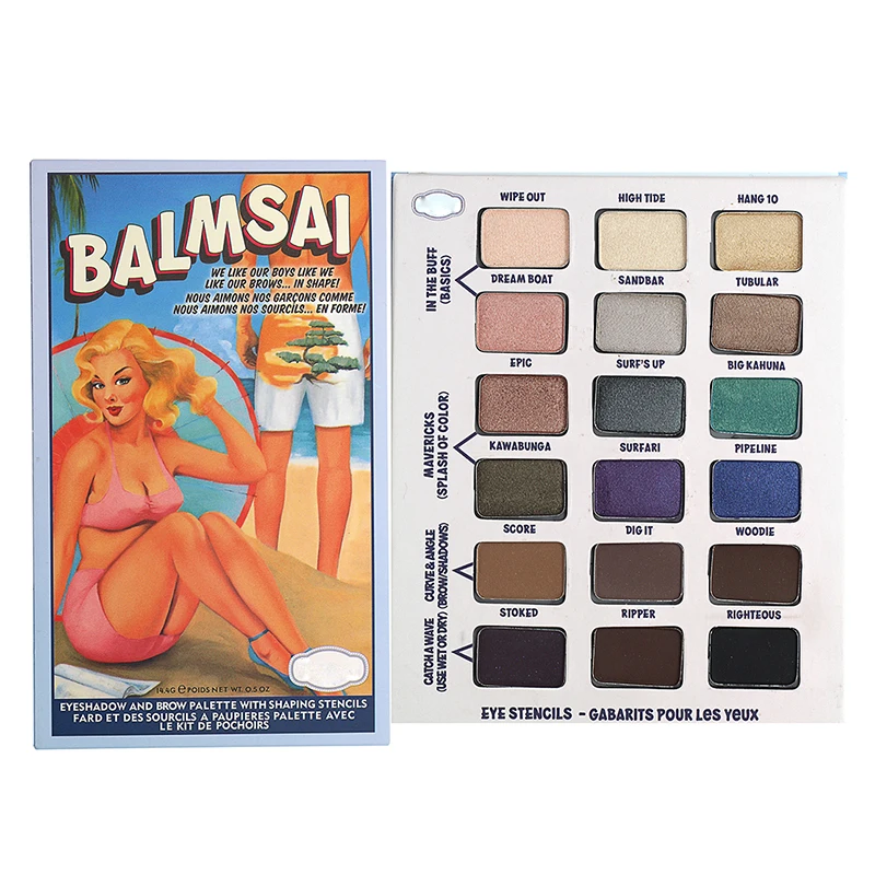 

Brand 18 Colors Shimmer Matte Eyeshadow + Brow Palette with Shaping Stencils Makeup Natural Nude Lasting Eye Shadow Cosmetic