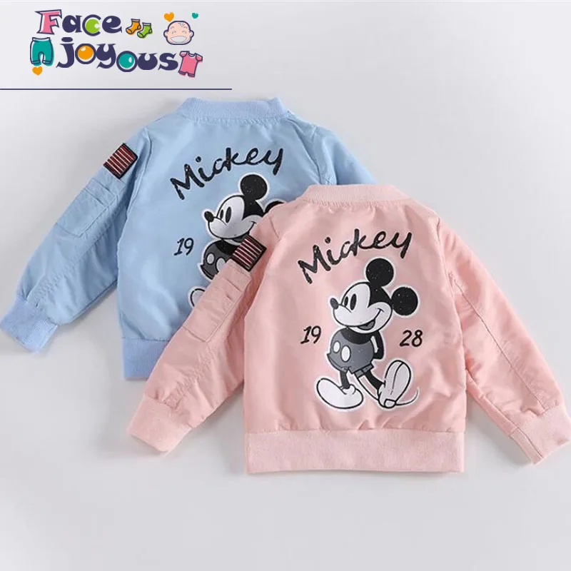 font b Baby b font Clothes Cartoon Mickey Pattern Girls Boys Jackets Coats Toddler Kids