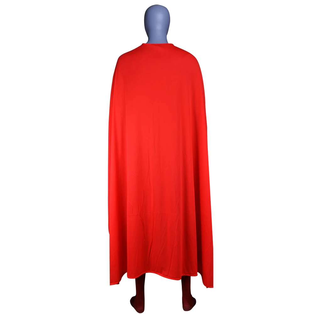 Superman Costume - Man Of Steel Cosplay Outfit with Deluxe 3D Print Jumpsuit and Red Cape for Superhero Halloween Zentai image 6