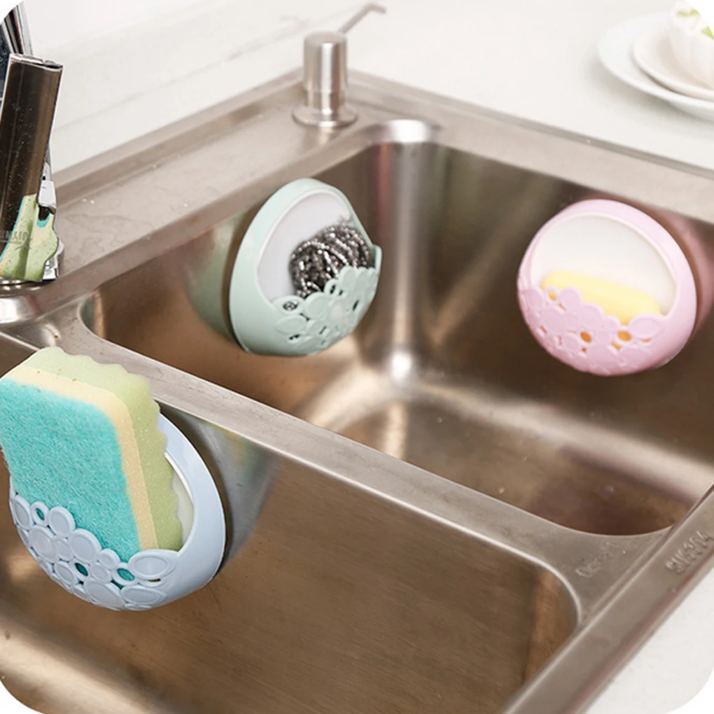

Powerful Suction Cup Soap Dish Holder Wall Mounted Bathroom Shower Soap Saver Box Storage Hollow Organizer Rack