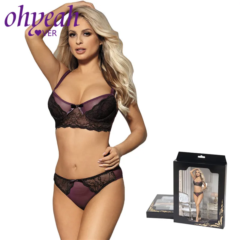 Ohyeahlover фиолетовое нижнее белье женский комплект сексуального нижнего белья