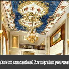 Пользовательские 3D текстильные обои Фреска узор европейского стиля для потолка гостиной фон стены papel де parede