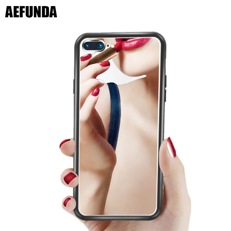 Fashion Gloss Reflex Mirror TPU Phone Case For iPhone X XS Max XR Girl Makeup Cases 7 6 6S 8 Plus 8Plus Coque Women |