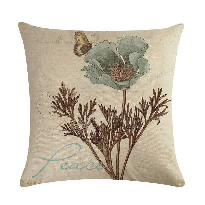 45cm*45cm Antique orchid map Linen/cotton pillow cover car seat cushion cover pillow covers decorative throw pillows