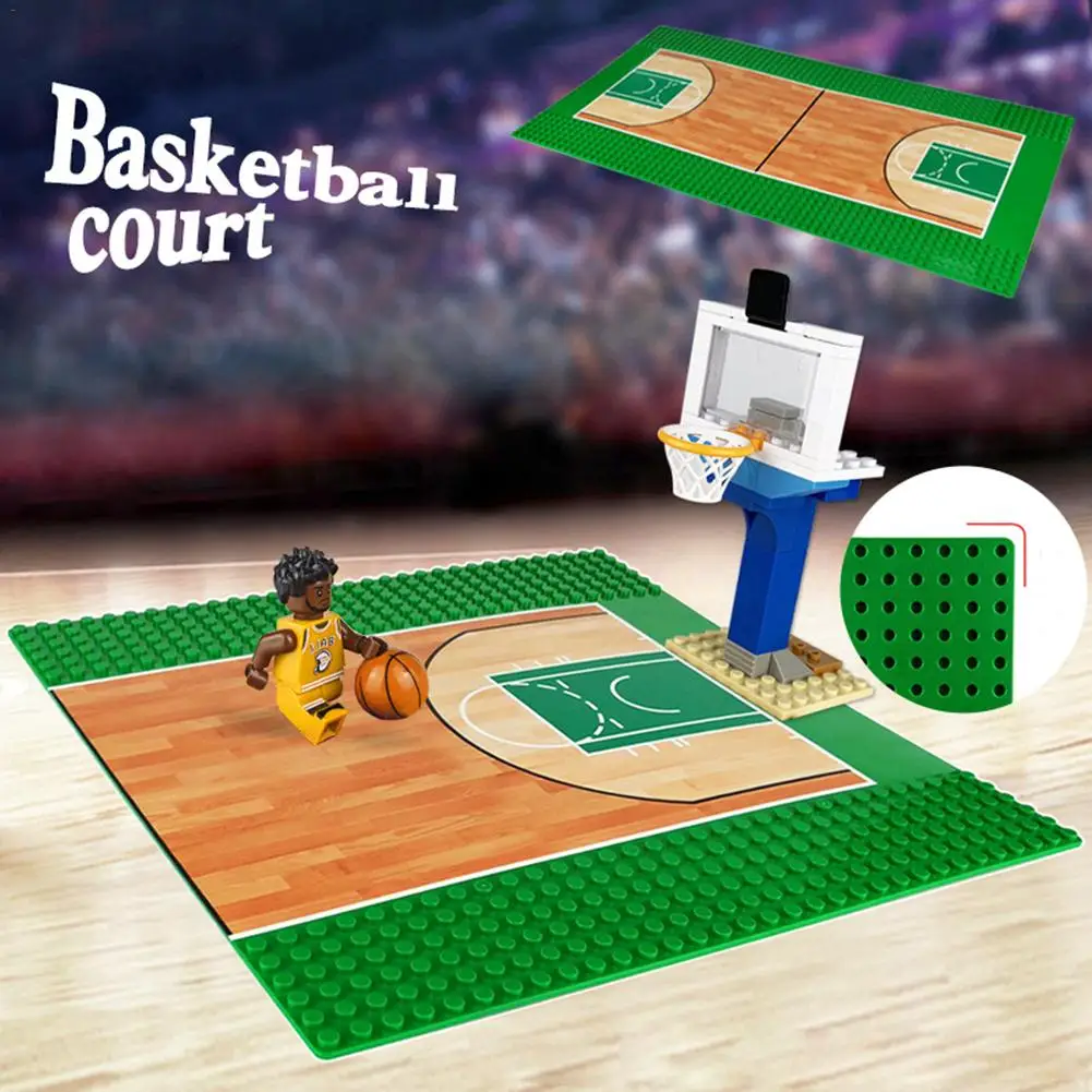 

Small Particle Floor Basketball Court Basketball Rack Children Sports Puzzle Assembled Building Blocks Toys For Children