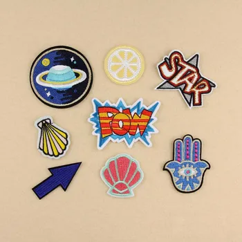 

1pcs/8pcs cartoon star patches Iron On Patch Embroidered Applique Patch Clothes Stickers DIY Apparel Accessories 3.5-10cm cp1610