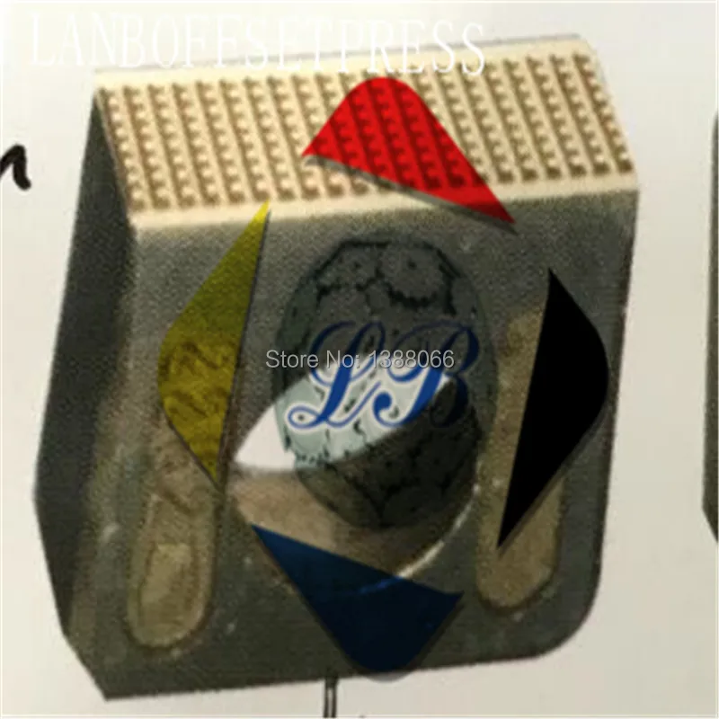 LANBOFFSETPRESS Roland gripper pad Man Roland gripper tip 17x17x8mm big hole 11mm small hole 7mm01