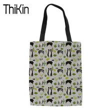 THIKIN складные сумки Для женщин Австралийская овчарка печати эко-сумка Защита окружающей среды защиты Shopper Сумки женские сумки
