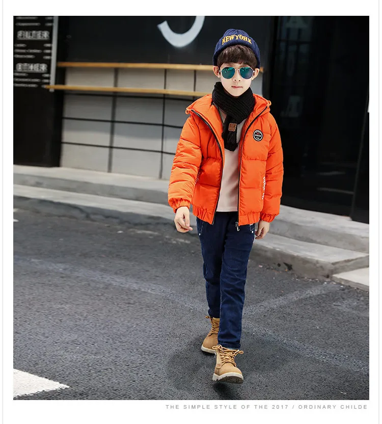 Новое зимнее пальто для маленьких мальчиков От 3 до 14 лет с капюшоном, Детская короткая зимняя куртка в стиле пэчворк для маленьких мальчиков теплая верхняя одежда для мальчиков, парки
