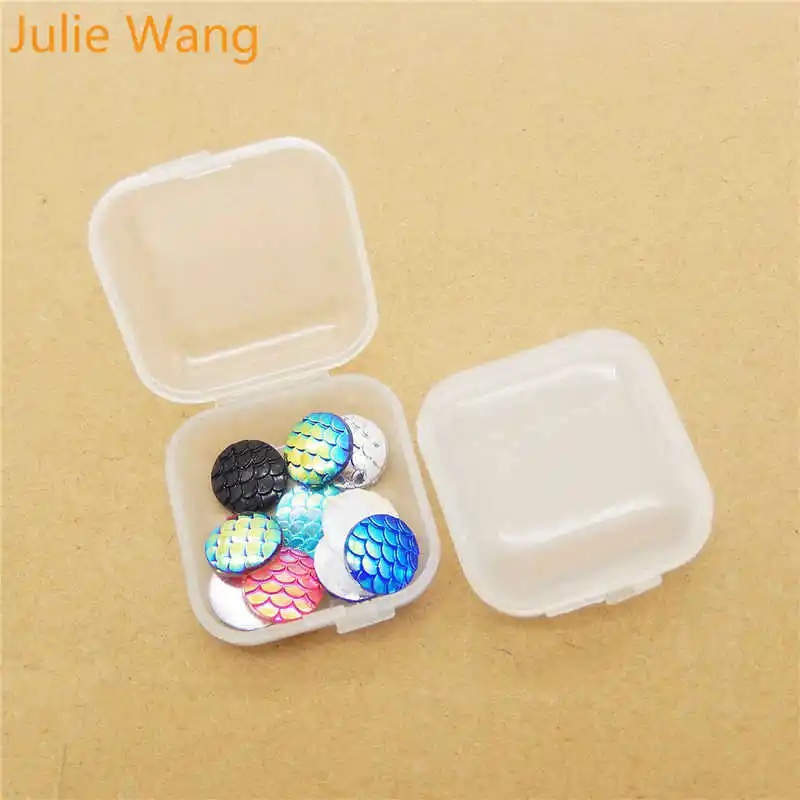 Круглая квадратная пластиковая коробка для хранения слизи Julie Wang 10 шт. контейнеры