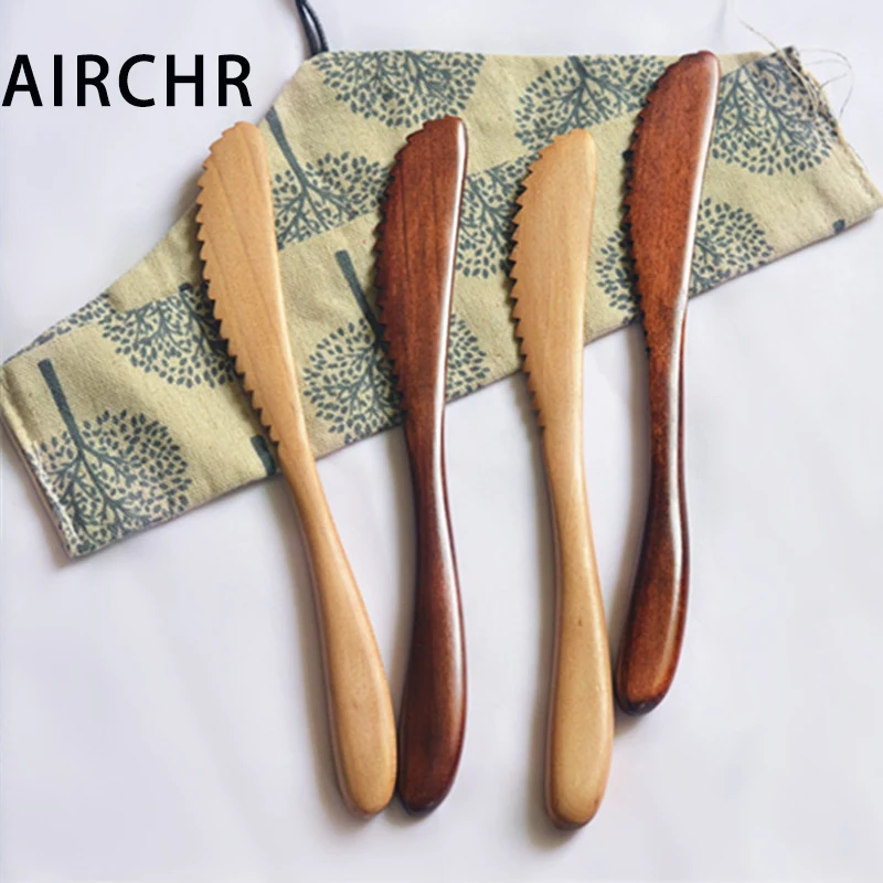 AIRCHR Japanese Butter Spreader Wooden 30pcs Fruit Cake Cheese Knife