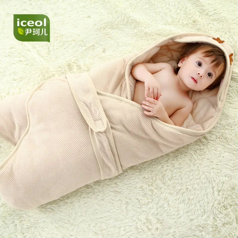 

Newborn Muslin Cotton Baby Swaddles Sleepsacks Organic Color Cotton Boy Girl Infant Wrap Winter Swaddleme Autumn Soft Bedding