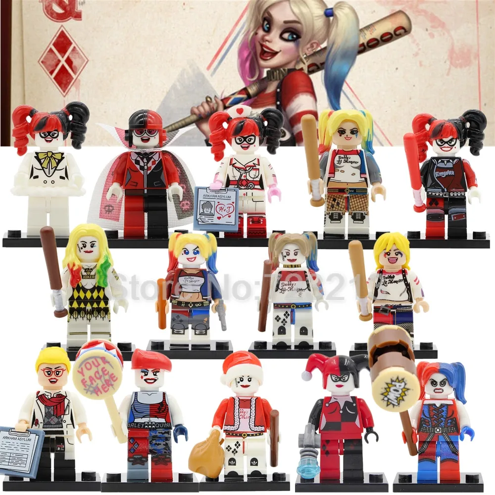 

Single Sale DC Villain Nurse Harley Quinn Building Blocks Suicide Squad Super Hero Sets Models Brick Eductional Toys
