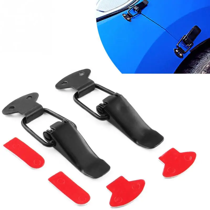 

Security Hook Lock Clip Kit 2Pcs Auto Universal Bumper Clip Hasp For Racing Car Truck Hood Quick Release Fasteners EA059