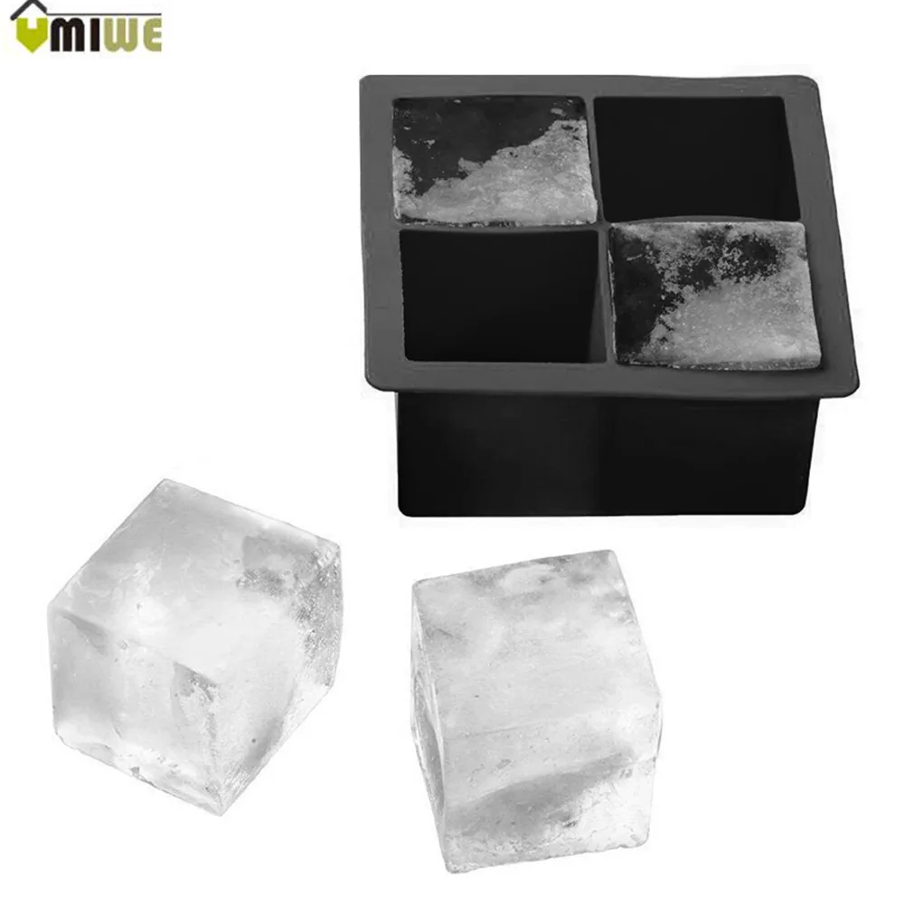 Creative Styling Tools Party Bar Black Square Silicon Ice Mold for