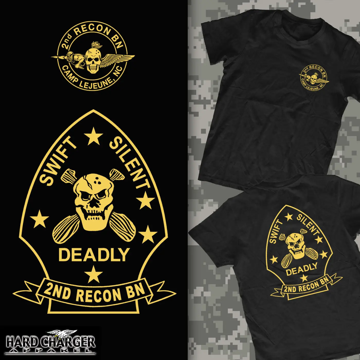 2019 горячая Распродажа Marine Corp 2-й батальон Recon лагерь Lejeune NC Onslow пляж USMC T- рубашка |