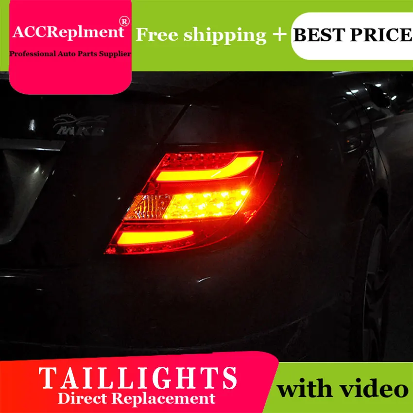 

2PCS Car Styling for Benz W204 Taillights 2007-2010 for W204 LED Tail Lamp+Turn Signal+Brake+Reverse LED light