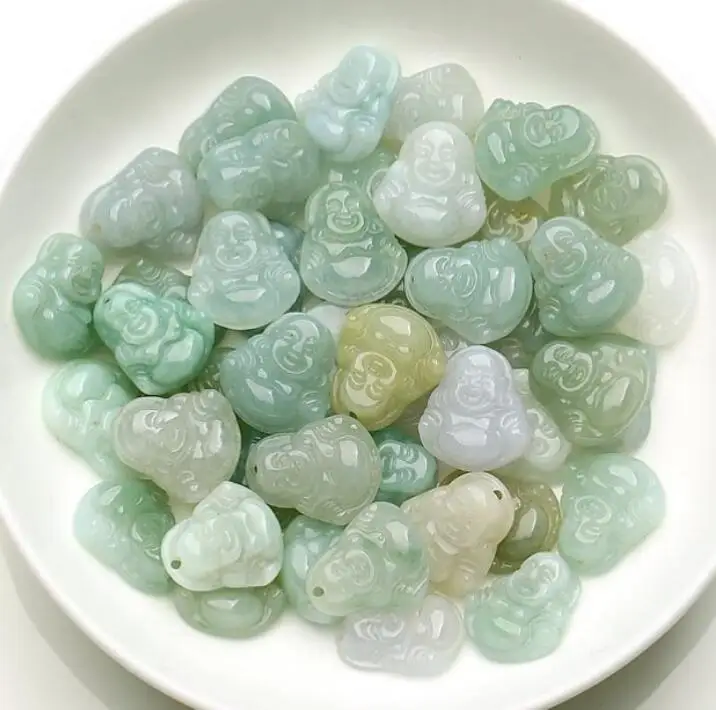 Торговля малая статуя Будды нефритовый Будда Майтрея Бирма Аутентичные натуральный нефритовый кулон Будды