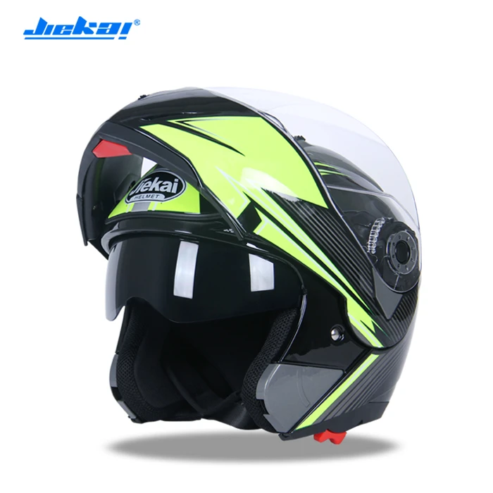 Новое поступление DOT Flip Up шлем мотоциклетный шлем гоночный мотокросс полный шлем для лица двойной козырек система JIEKAI-105 - Цвет: b1