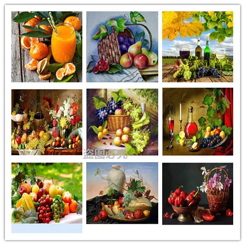 

5D DIY Diamond Embroidery Fruit Flower Kitchen Vegetable,Diamond Painting Cross Stitch Needlework Home decoration
