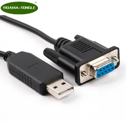 USB к RS232 COM Порты и разъёмы последовательный DB9 контактный кабель плодовитый cp2102 pl2303 ftdi нуль-модемный DCE Скрещенные проводной кабель-адаптер