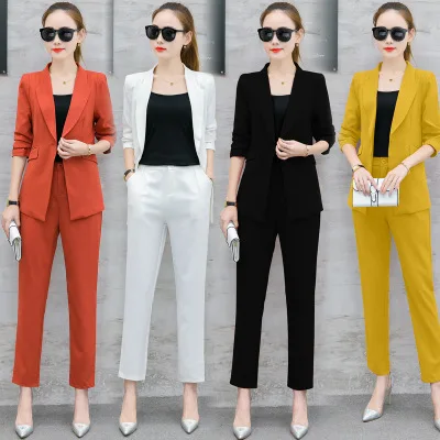 

Lady Suit Feminino 2019 Plus Size Woman Suits Office Sets Blazer Sets Jacket & Trouser Terno Feminino Ropa Formal Mujer