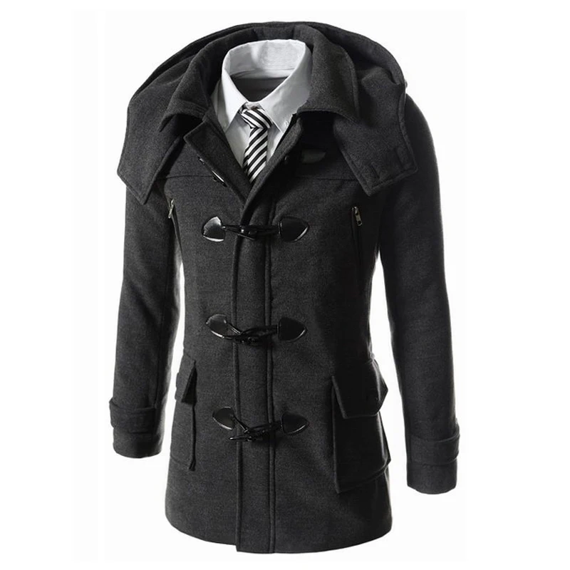 Mens Hooded Pea Coats - Coat Nj