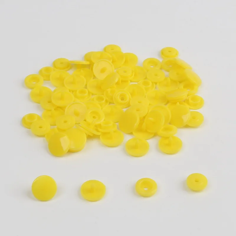 12 мм маленькие смолы застежки-кнопки Пресс кнопки 20/50/100/150 комплекты швейных встроенный пряжки Пластик Детские пряжки для одежды аксессуары для ручной работы - Цвет: Yellow