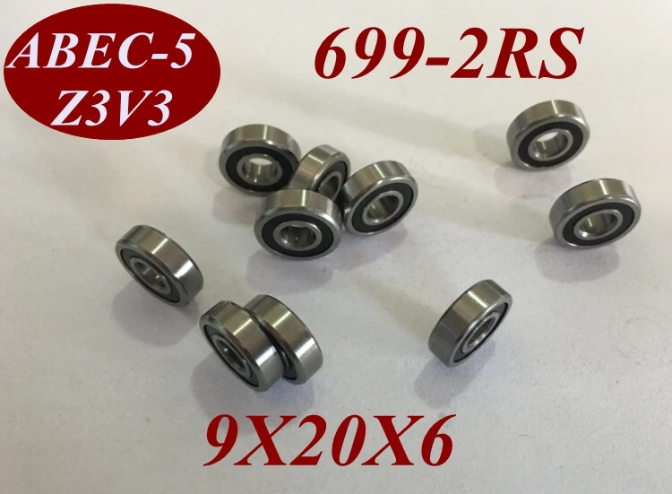 5 шт. 699RS 699RZ 699 2RS 2RZ 699-2RS 9X20X6 мм 9*20*6 миниатюрный роликовый вал мотор глубокий