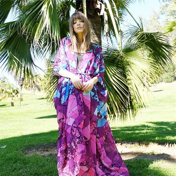 

Women Floral Print Beach dress Sarongs Cover-up Swimwear Bobe de Plage Pareo Tunics Bathing suit Saida de Praia Bikini cover up