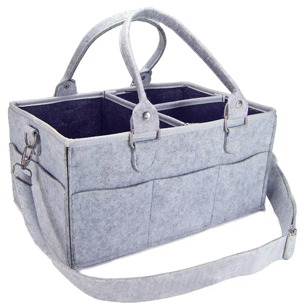 

New Storage Big With Adjustable Shoulder Straps Hand Bags Messenger Crossbody Bag Felt Beach Handbag Bag Folding Organizer