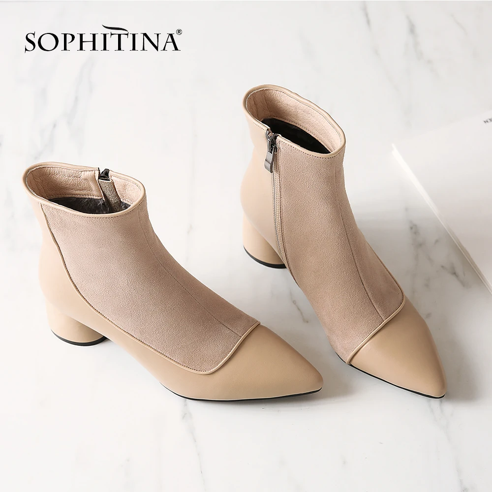 SOPHITINA/женские ботильоны Высококачественная пикантная удобная обувь из
