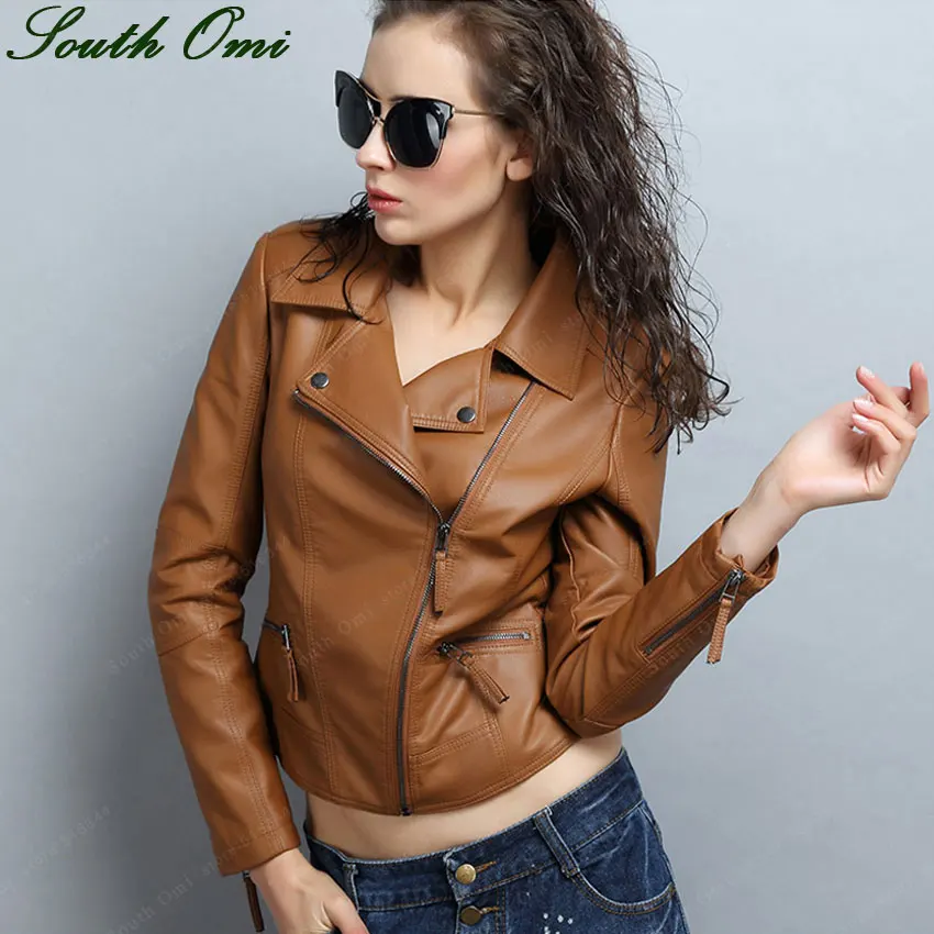 Кожаная женская куртка Chaqueta Cuero Mujer Veste En Cuir Femme Cazadoras Ledermantel Lederjacke кожаные куртки кожаные пальто