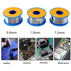 Припой провод 0,8 мм/1,0 мм/1,2 мм Олово Свинец экологически чистый сварочный провод низкий дым припой провод 100 г