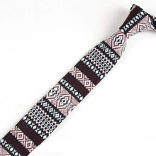 Мужские галстуки в полоску с цветочным принтом, классический вязаный галстук, тонкие обтягивающие Вязаные Галстуки мальчишник, деловой ГАЛСТУК ZZLD074