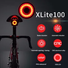 Enfitnix xlite 100 ipx6 carregamento usb bicicleta de estrada mtb luz traseira selim selim luzes traseiras da bicicleta luzes freio inteligentes xlite100