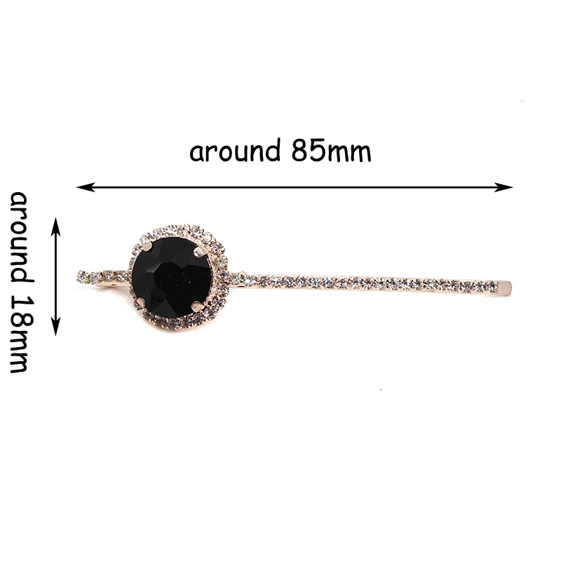 1 пара элегантные модные аксессуары для волос Диаманте заколки роскошные золотые круглый кристаллический горный хрусталь заколка для волос для женщин