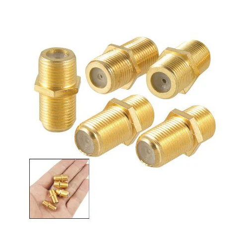 

WSFS Hot Sale Plastic 5 Pcs F-Type Female to Female Coaxial Barrel Coupler Adapter Connector