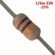 PHISCALE резистор из углеродистой пленки 33Ohm 1/6 w 0,167 w 5% Допуск 1000 шт