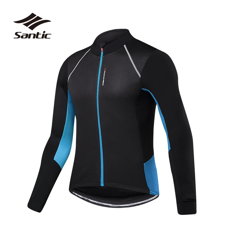 Santic/осенне-зимние флисовые утеплённые велосипедные куртки для мужчин, велосипедная куртка, ветрозащитная одежда для велоспорта, теплый велосипед, куртка 3XL