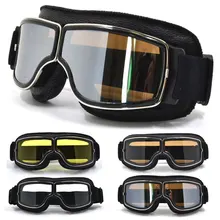 BJMOTO Ретро мотоциклетные очки велосипедные очки из искусственной кожи лыжные очки для грязного велосипеда с черной сумкой для мужчин и женщин подарок на Хэллоуин