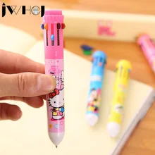 1 шт. 10 в Lovelycartoon шариковая ручка различных цветов дополнительно Kawaii Шариковая ручка новинка шариковая ручка Обучающие принадлежности