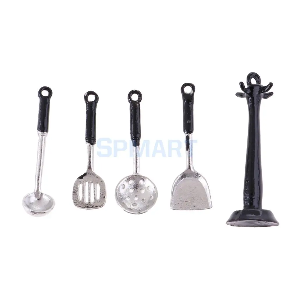 MagiDeal 1/12 Scale Dollhouse Miniature Cooking Utensils Tools for Dolls Kitchen Interior Decor Accs Children Pretend Play Toys