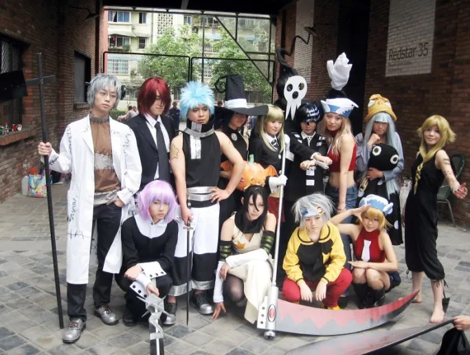 大人のスポット商品ソウルイーターコスプレ衣装コート 用tousersヘッドバンド付属 Soul Eater Evans Cosplay Cosplay Costumesoul Eater Aliexpress