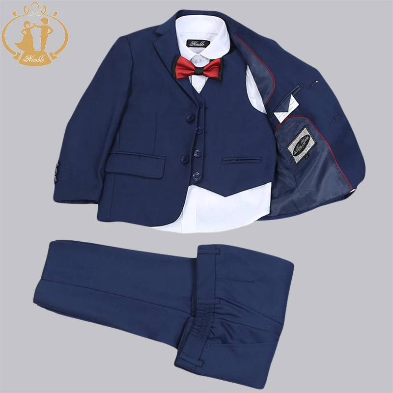 Koop Wendbare Pak voor Jongen Enkele Breasted Jongens Pakken voor Bruiloften Kostuum Enfant Garcon Mariage Jongens Blazer Jogging Garcon Kids Suits