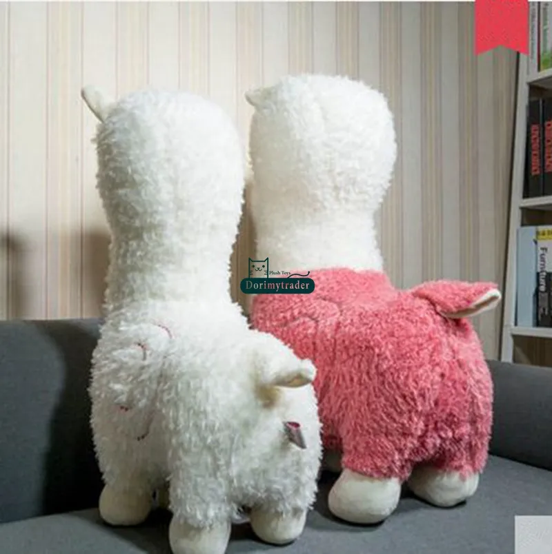 Dorimytrader 31'' 80cm  Lovely Alpaca Toy Large Stuffed Soft Plush Animal Sheep Alpaca Doll 3 Colors Free Shipping DY60916 (16)