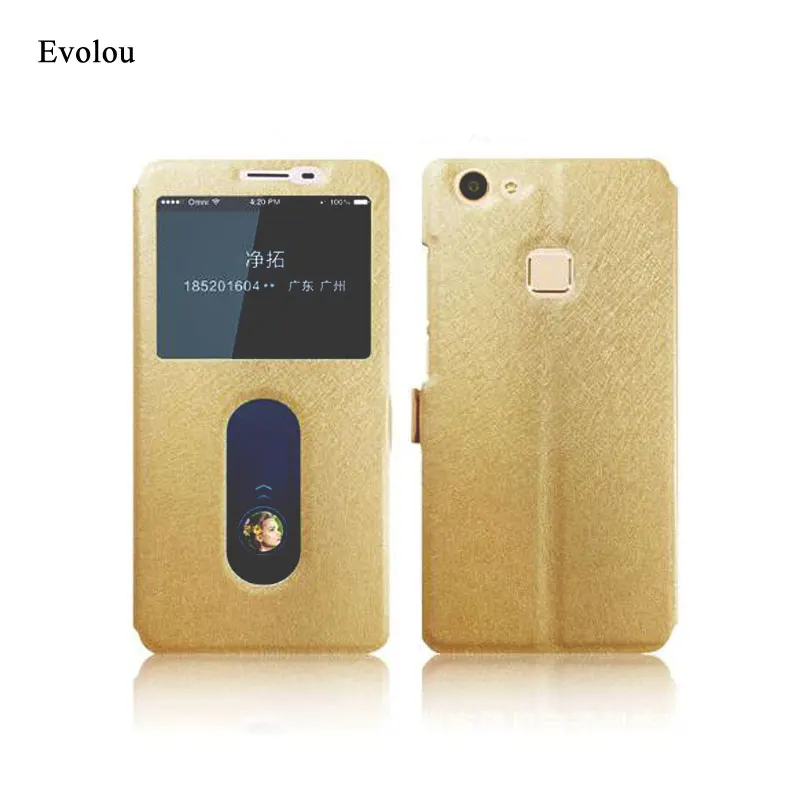 

For VIVO X27 Y93 case Quick Answer View Window Flip Leather Case for VIVO Y97 X27 Y93 Magnet Flip cover Phone Bag Coque